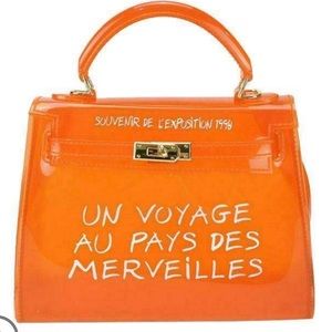 NWT Orange Plastic Crossbody Purse